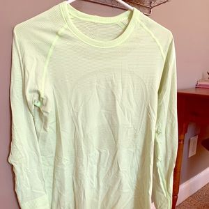 Lululemon long sleeve (highlighter yellow) size 8